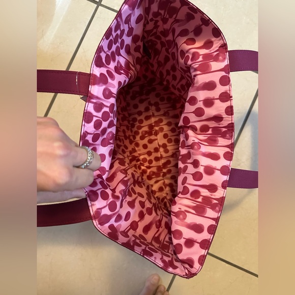 NWT Clinique Women's Pink and Red Tote Bag - Picture 3 of 4